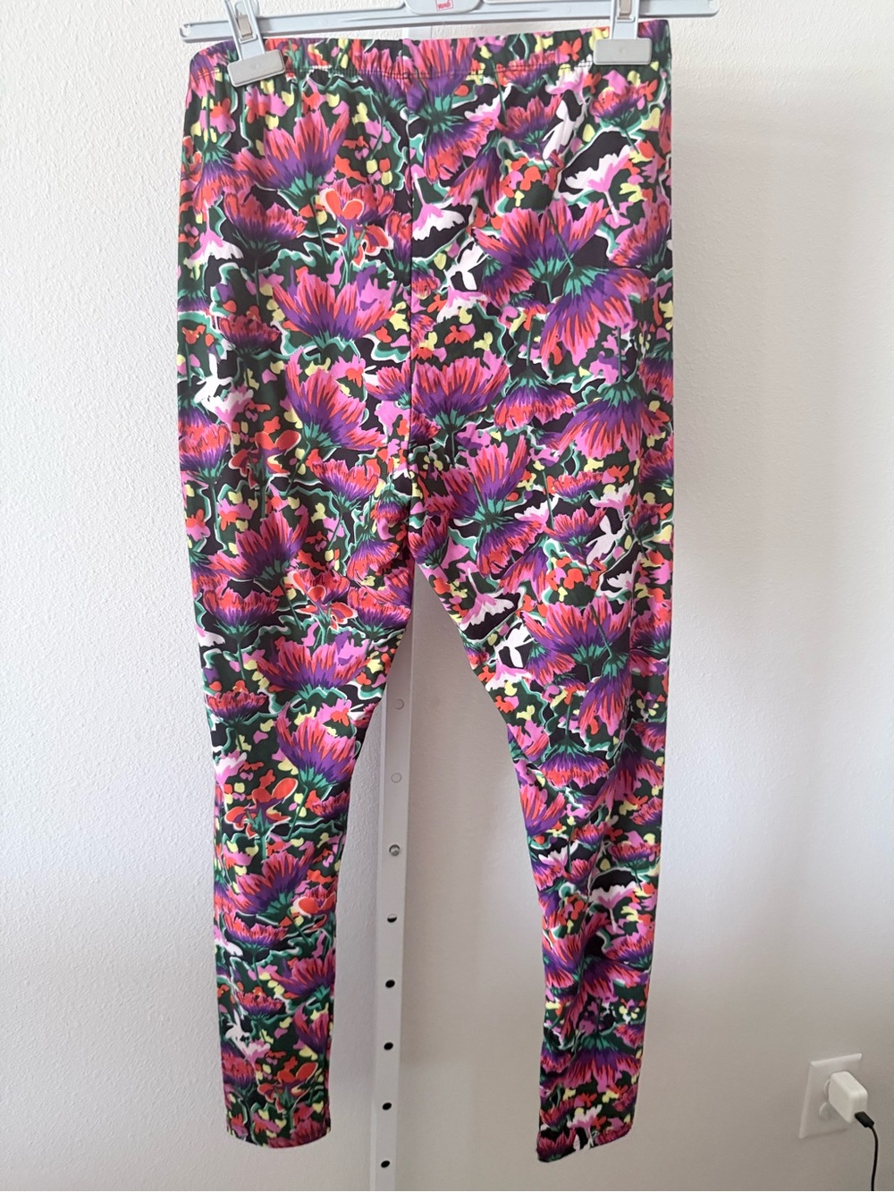 Just One Bright Floral Colored Leggings